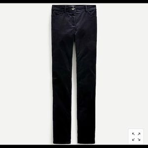 Straight-leg pant in stretch velvet jcrew